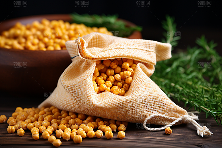 油炸黄金豆美食高清摄影图