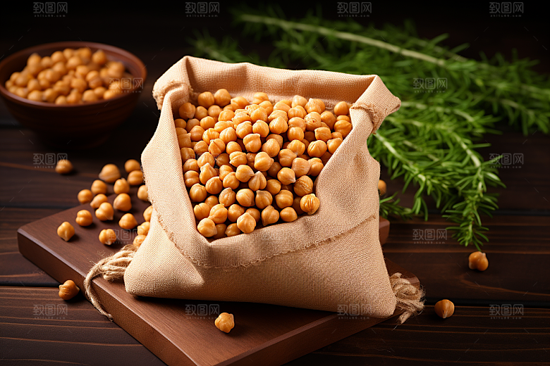 油炸黄金豆美食美味摄影图