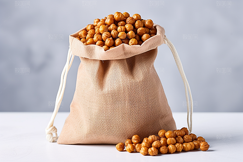 油炸黄金豆小吃高清摄影图