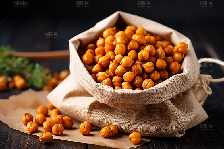 油炸黄金豆地方特色零食摄影图