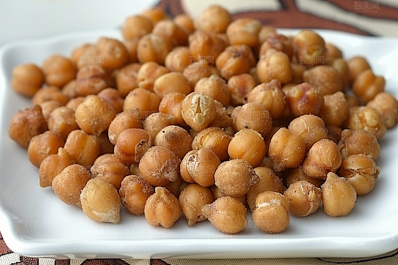 油炸黄金豆高清美食摄影图