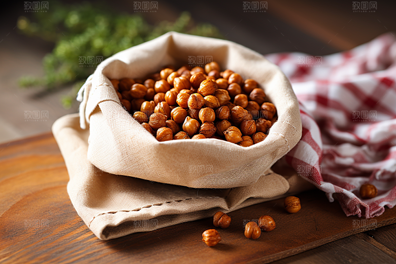 油炸黄金豆零食高清摄影图