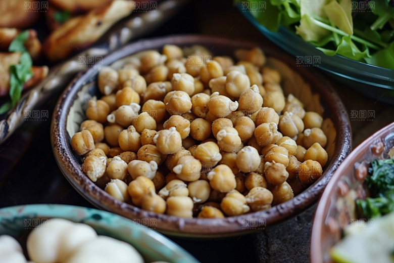 油炸黄金豆美食素材摄影图