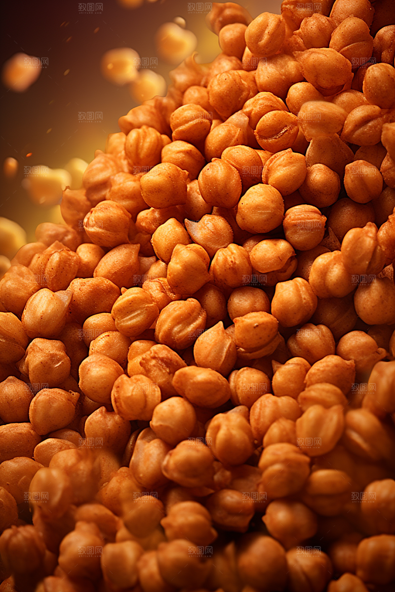 油炸黄金豆高清美食摄影图