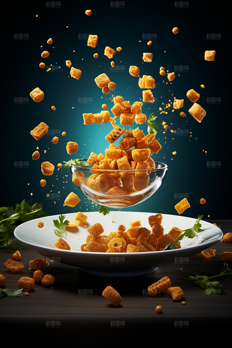 油炸黄金豆美味高清摄影图