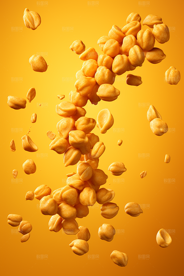 油炸黄金豆美味美食摄影图