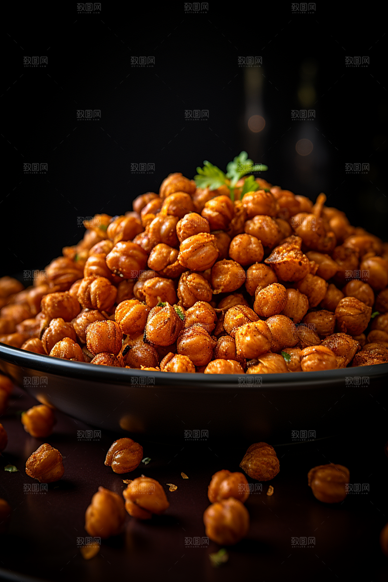 油炸黄金豆美味美食摄影图
