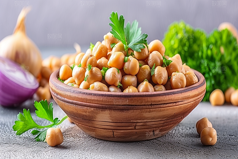 油炸黄金豆小吃美食摄影图