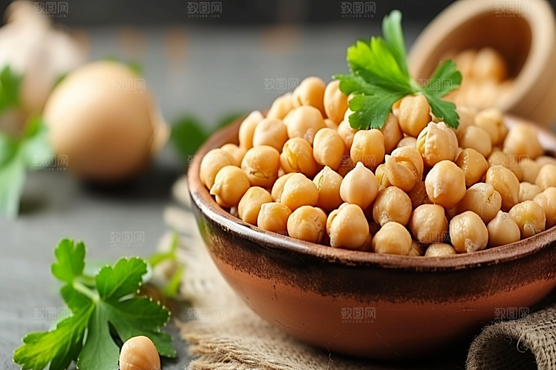 油炸黄金豆膨化食品美味摄影图