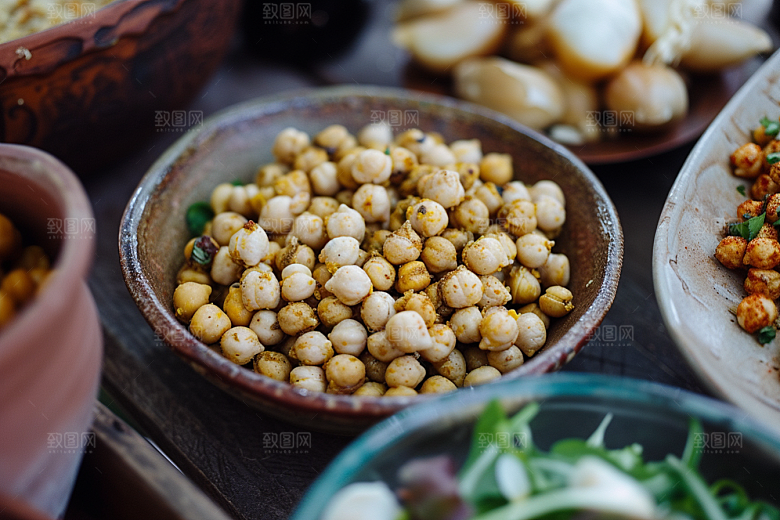 油炸黄金豆素材零食摄影图