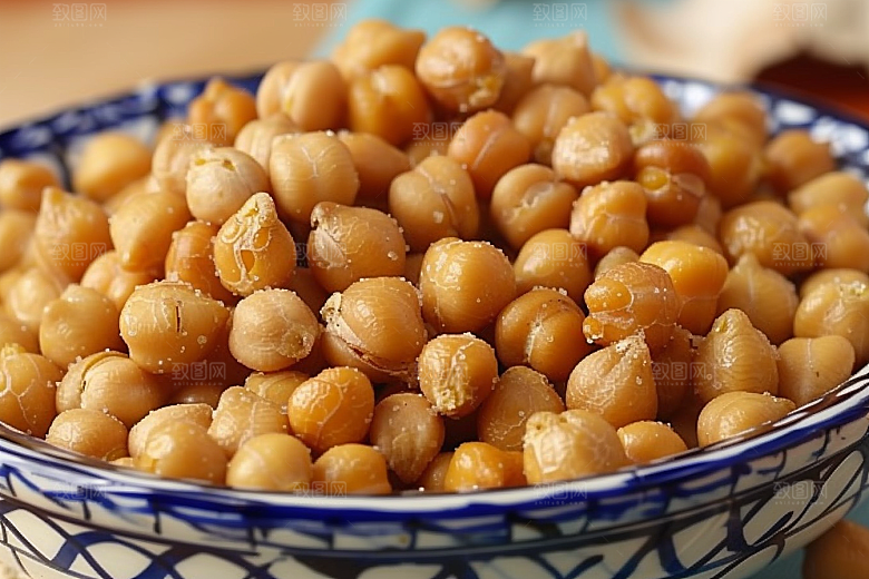 油炸黄金豆零食小吃摄影图