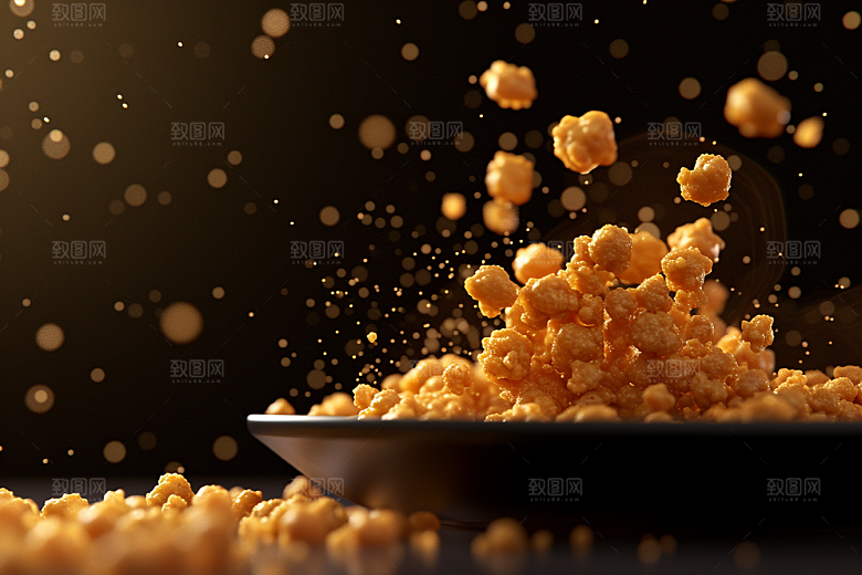 油炸黄金豆美味高清摄影图