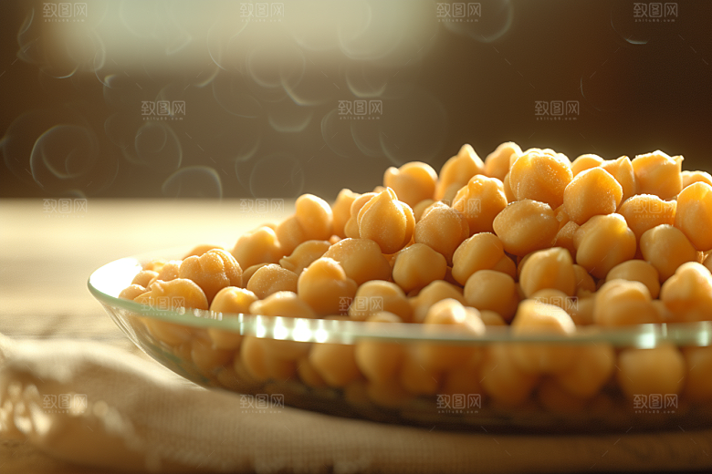 油炸黄金豆素材膨化食品摄影图