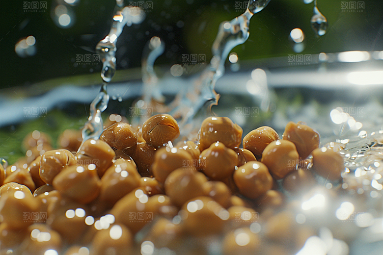 油炸黄金豆高清油炸食品摄影图