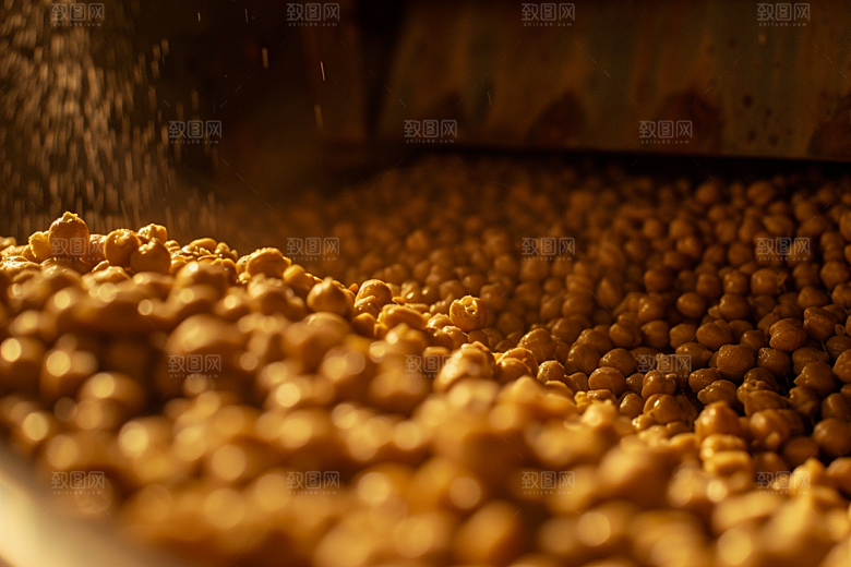 油炸黄金豆美食高清摄影图