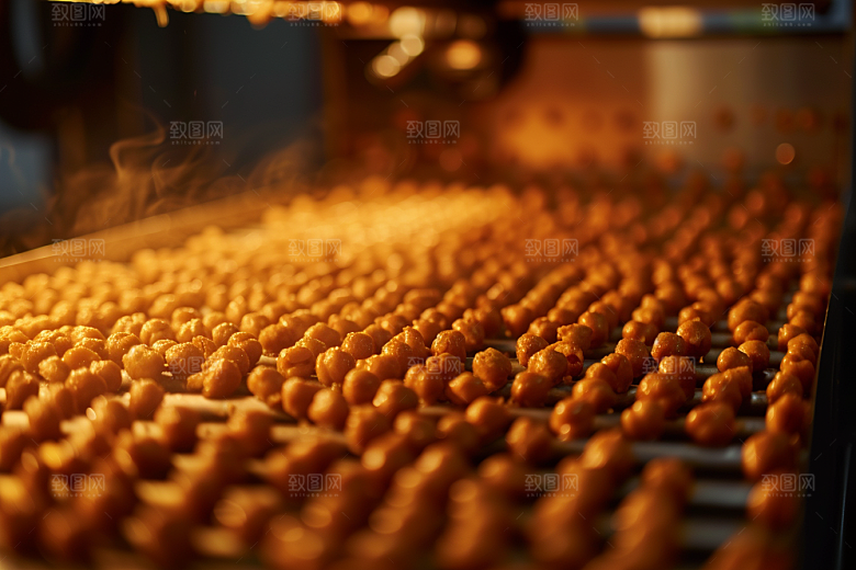 油炸黄金豆美食素材摄影图
