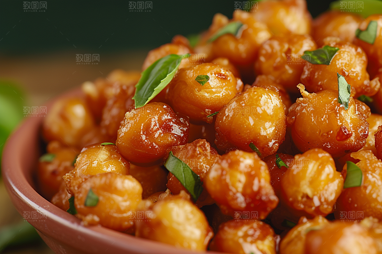 油炸黄金豆素材地方特色摄影图
