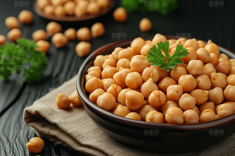 油炸黄金豆小吃油炸食品摄影图
