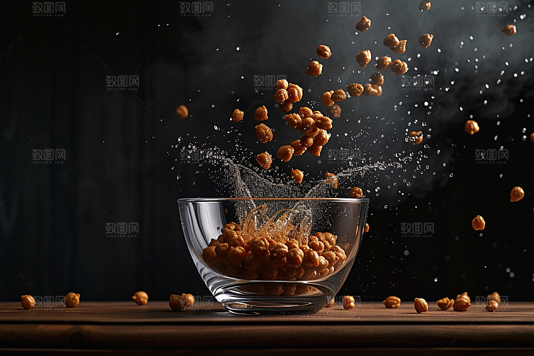 油炸黄金豆高清小吃摄影图