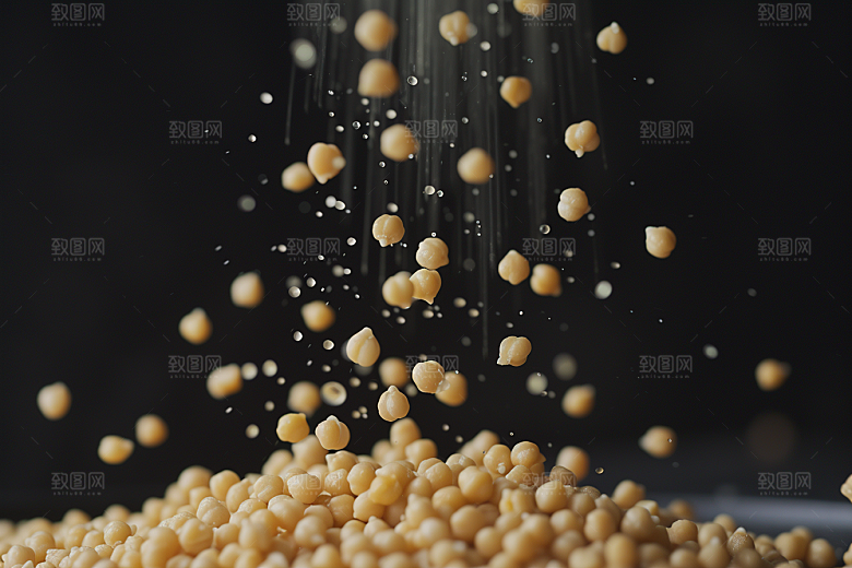 油炸黄金豆零食地方特色摄影图