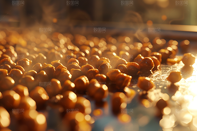 油炸黄金豆零食素材摄影图