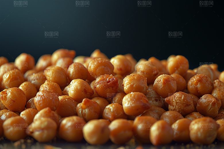 油炸黄金豆膨化食品高清摄影图