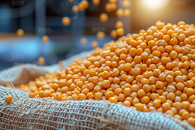 油炸黄金豆小吃素材摄影图