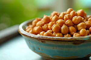 油炸黄金豆零食美味摄影图