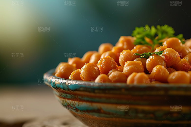 油炸黄金豆油炸食品地方特色摄影图