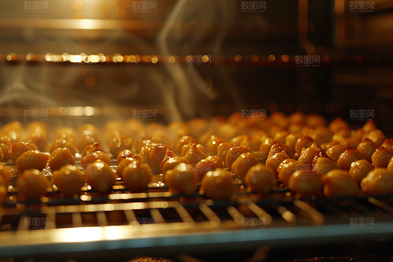 油炸黄金豆小吃膨化食品摄影图