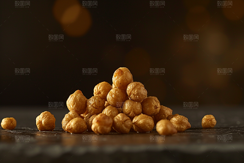 油炸黄金豆地方特色美味摄影图
