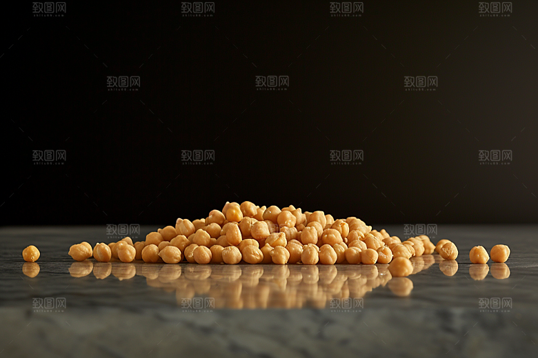 油炸黄金豆美味零食摄影图