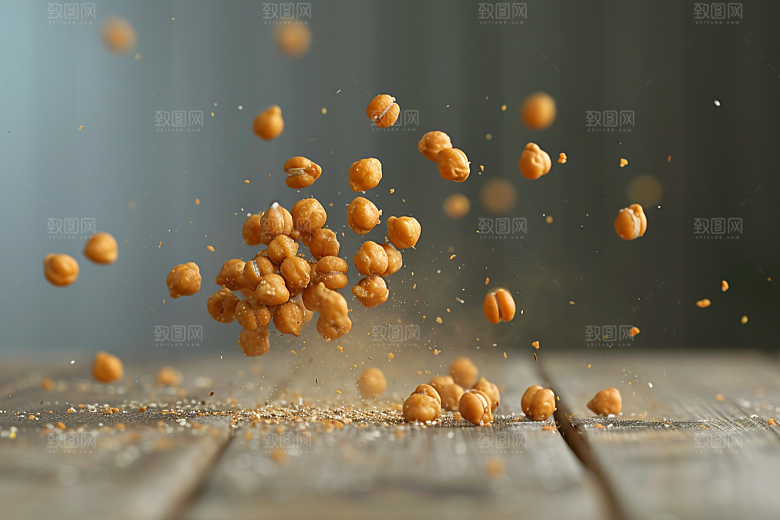 油炸黄金豆地方特色高清摄影图