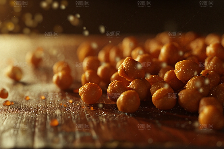 油炸黄金豆油炸食品膨化食品摄影图