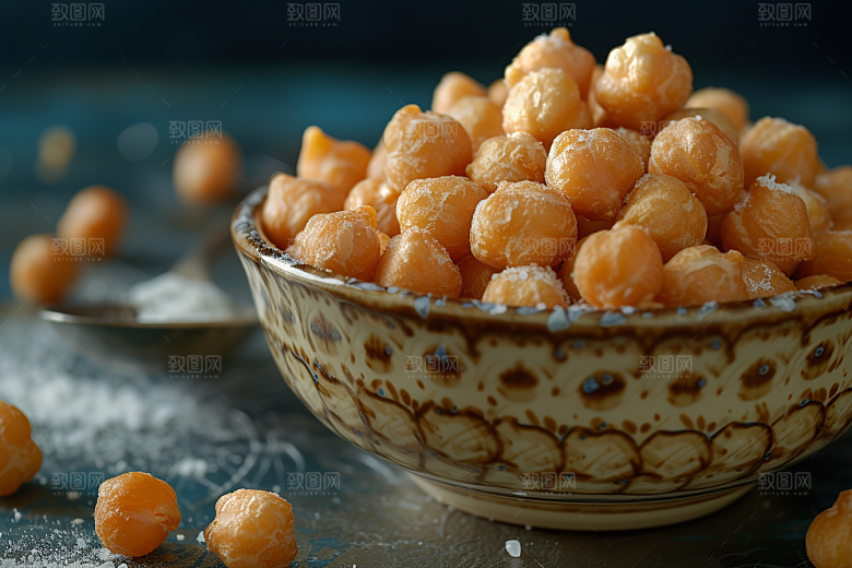 油炸黄金豆素材美味摄影图