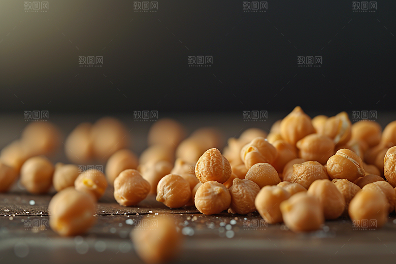 油炸黄金豆美味零食摄影图