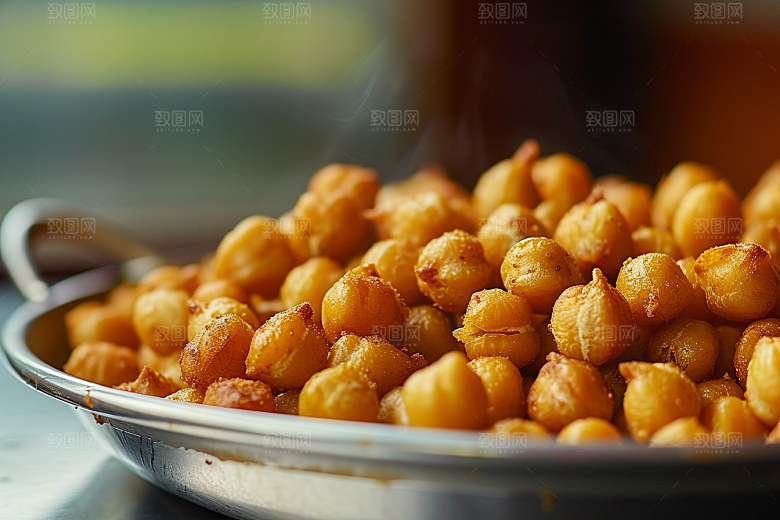 油炸黄金豆零食油炸食品摄影图
