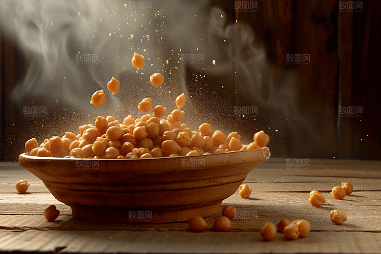 油炸黄金豆地方特色零食摄影图