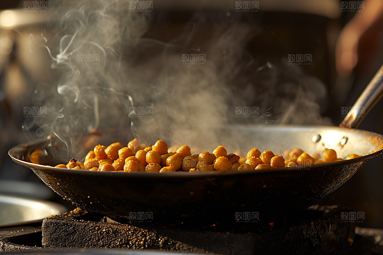 油炸黄金豆地方特色小吃摄影图