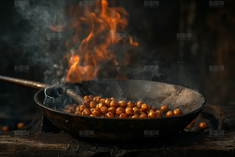 油炸黄金豆零食高清摄影图