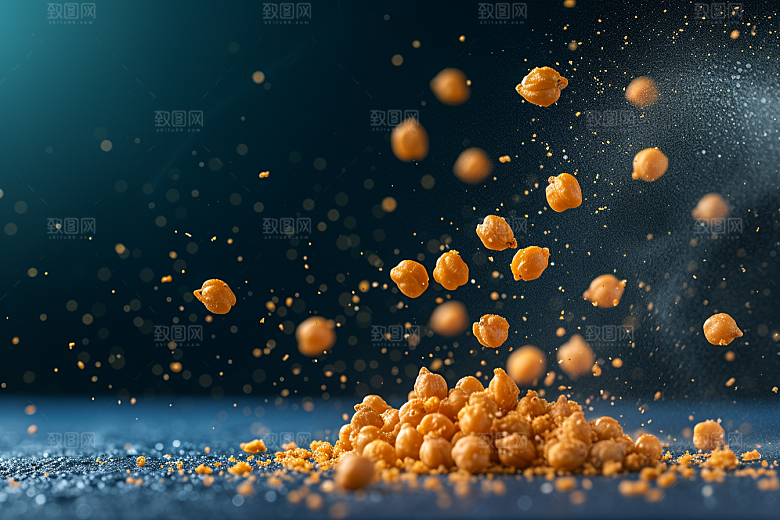 油炸黄金豆美味美食摄影图