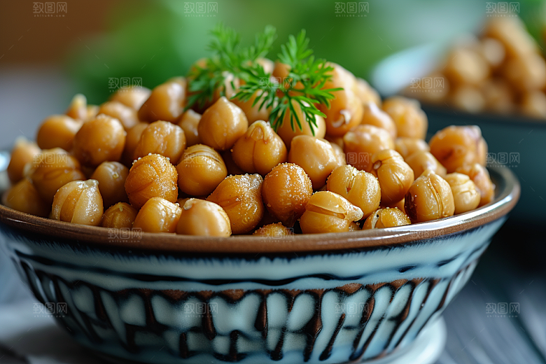 油炸黄金豆高清美食摄影图