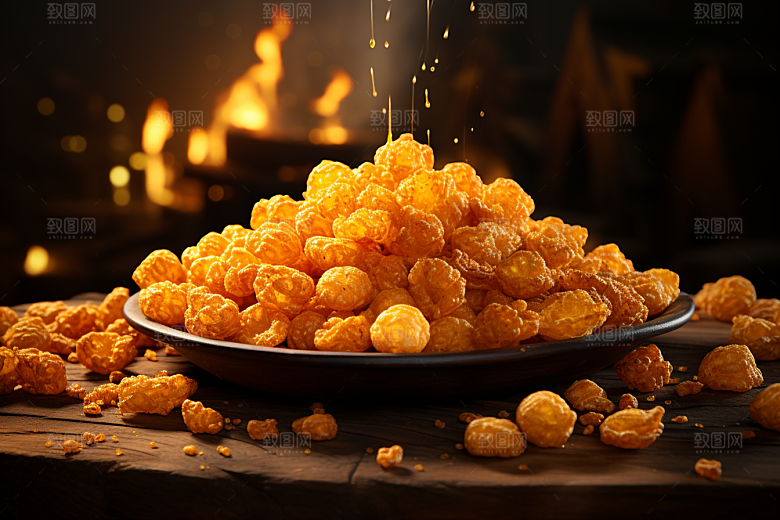 油炸黄金豆零食素材摄影图