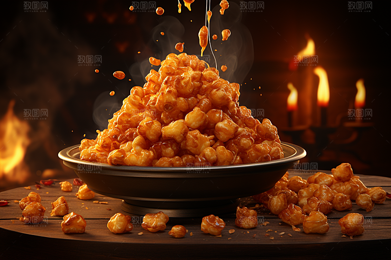 油炸黄金豆美食零食摄影图