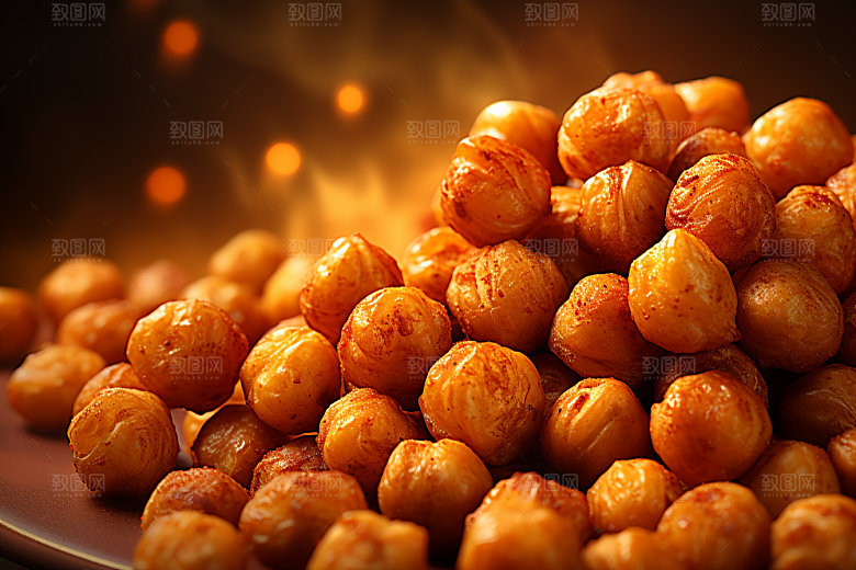 油炸黄金豆小吃地方特色摄影图
