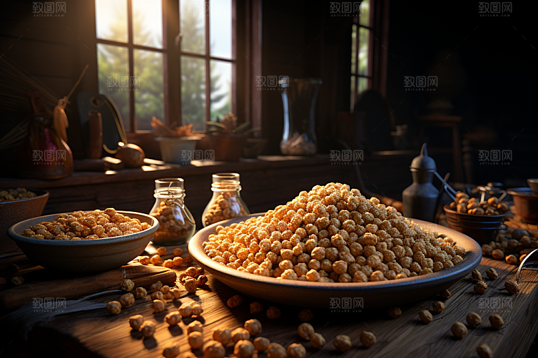 油炸黄金豆高清零食摄影图