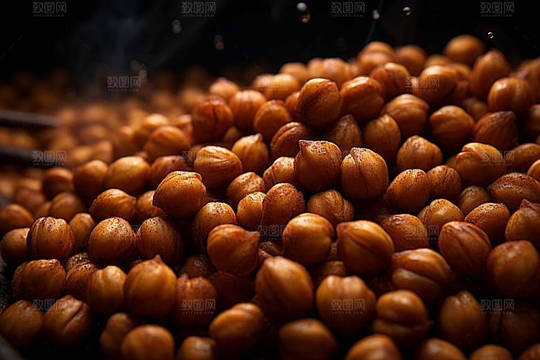 油炸黄金豆零食美食摄影图