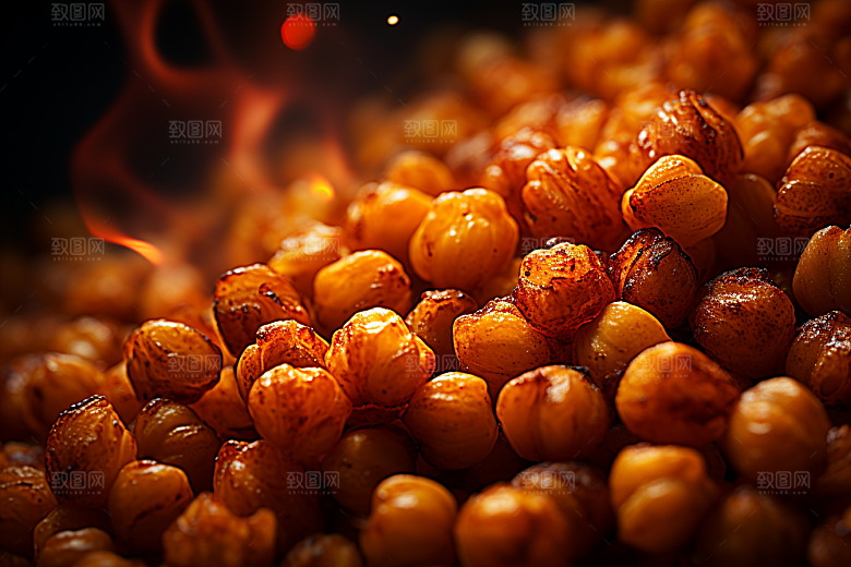 油炸黄金豆地方特色高清摄影图