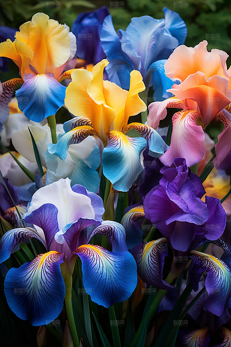 鸢尾花花卉特写素材