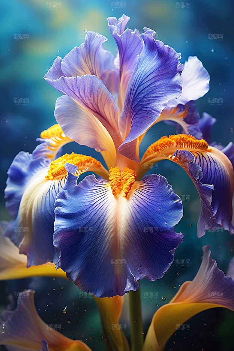 鸢尾花浪漫花卉素材